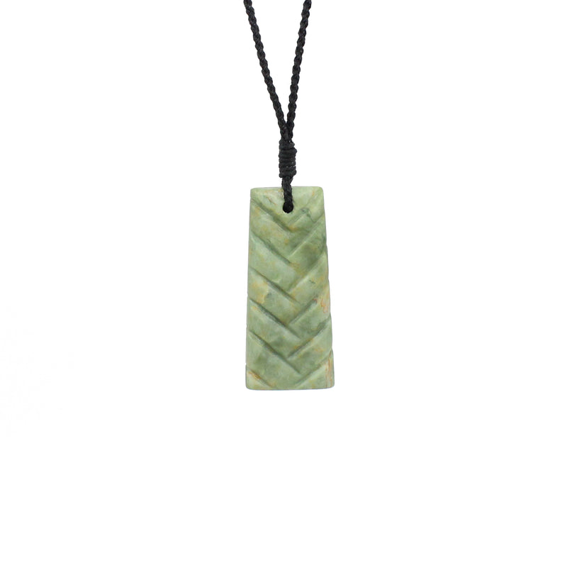 Toki Pounamu Pendant with Raranga Detail | by Ana Krakosky