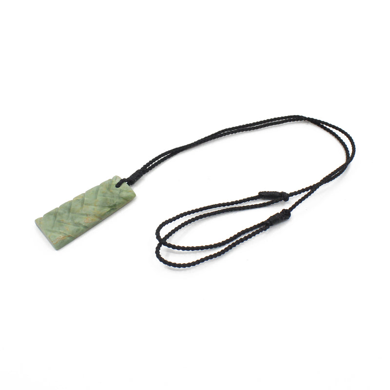 Toki Pounamu Pendant with Raranga Detail | by Ana Krakosky