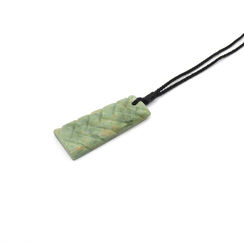 Toki Pounamu Pendant with Raranga Detail | by Ana Krakosky