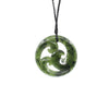 Triple Koru Pounamu Pendant | by Moreton Carvers