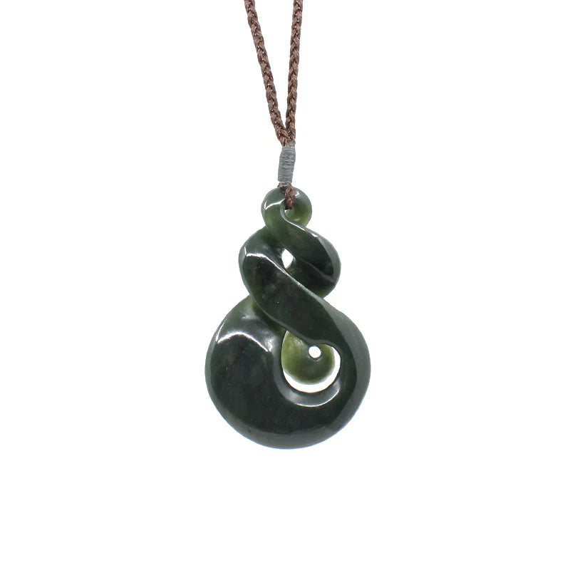 Double Twist with Koru Pounamu Pendant