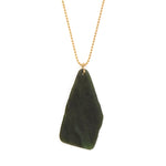 02 Ururangi Neckalce - 14k Rolled Gold with Pounamu by Charlotte Penman