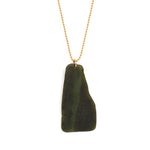 01 Ururangi Neckalce - 14k Rolled Gold with Pounamu by Charlotte Penman