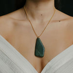 02 Ururangi Neckalce - 14k Rolled Gold with Pounamu by Charlotte Penman