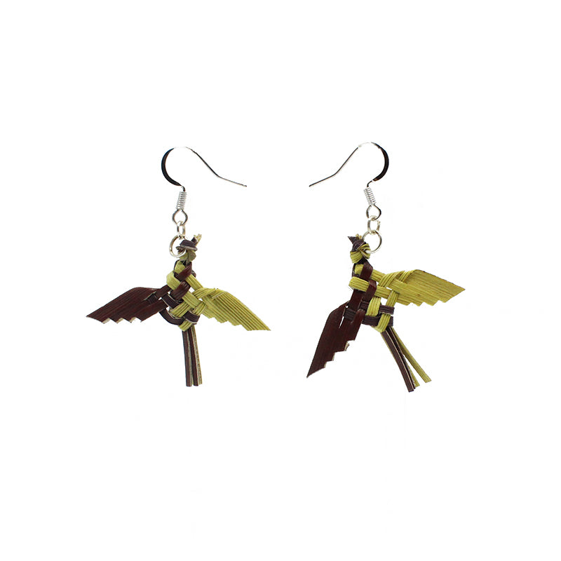 Vanuatu Earrings - Woven Bird