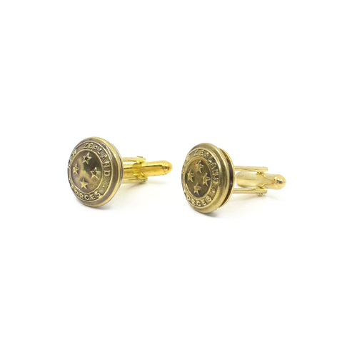 Vintage Military Button Cufflinks - NZ Forces | by Rainey Designs