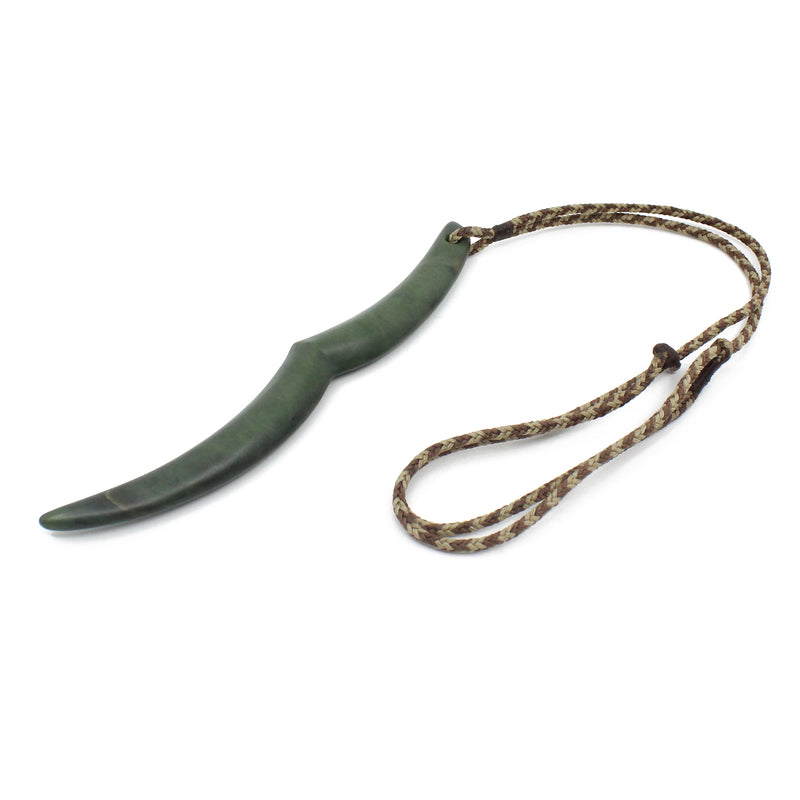 Whakakai Piko Pounamu Pendant - Large | by Karaitiana Akroyd