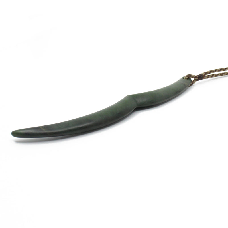 Whakakai Piko Pounamu Pendant - Large | by Karaitiana Akroyd