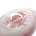 Pink & White Terraces River Stone Glass Vase