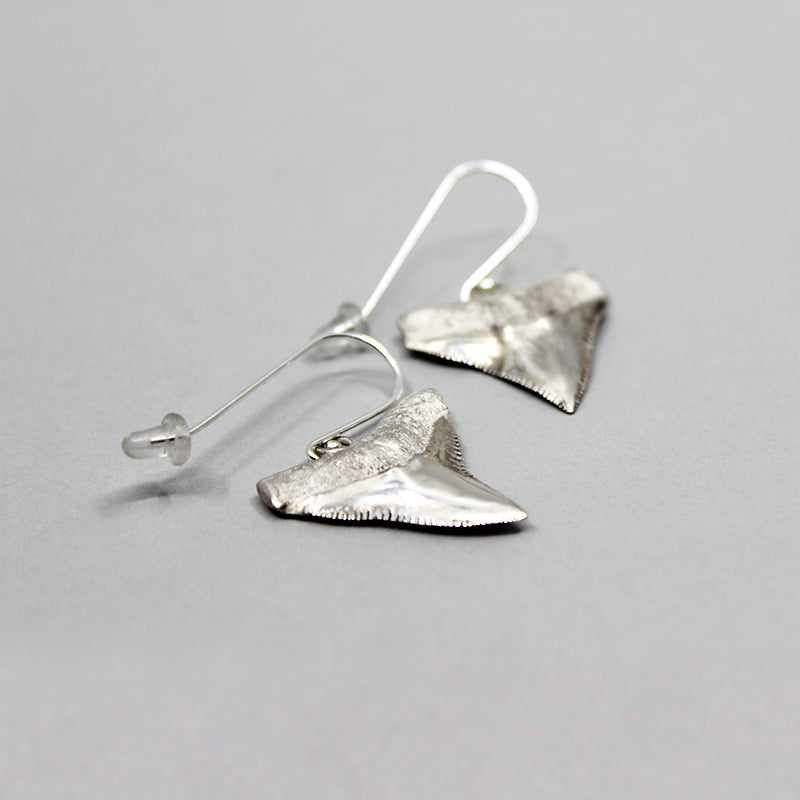 Silver Mako Shark Tooth Earrings | by Keri-Mei Zagrobelna