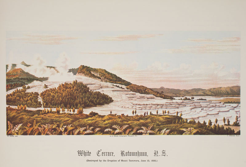 A2 Poster - White Terrace Rotomahana, NZ