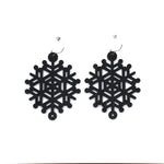 Hinetakurua - Takurua Whareana Earrings - Black | by Nichola Te Kiri