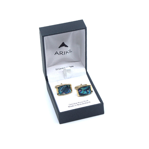 Pāua Shell Rectangle Cufflinks