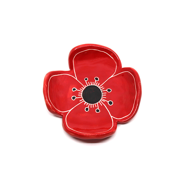 Ceramic Poppy Wall Hanging - Large by Borrowed Earth